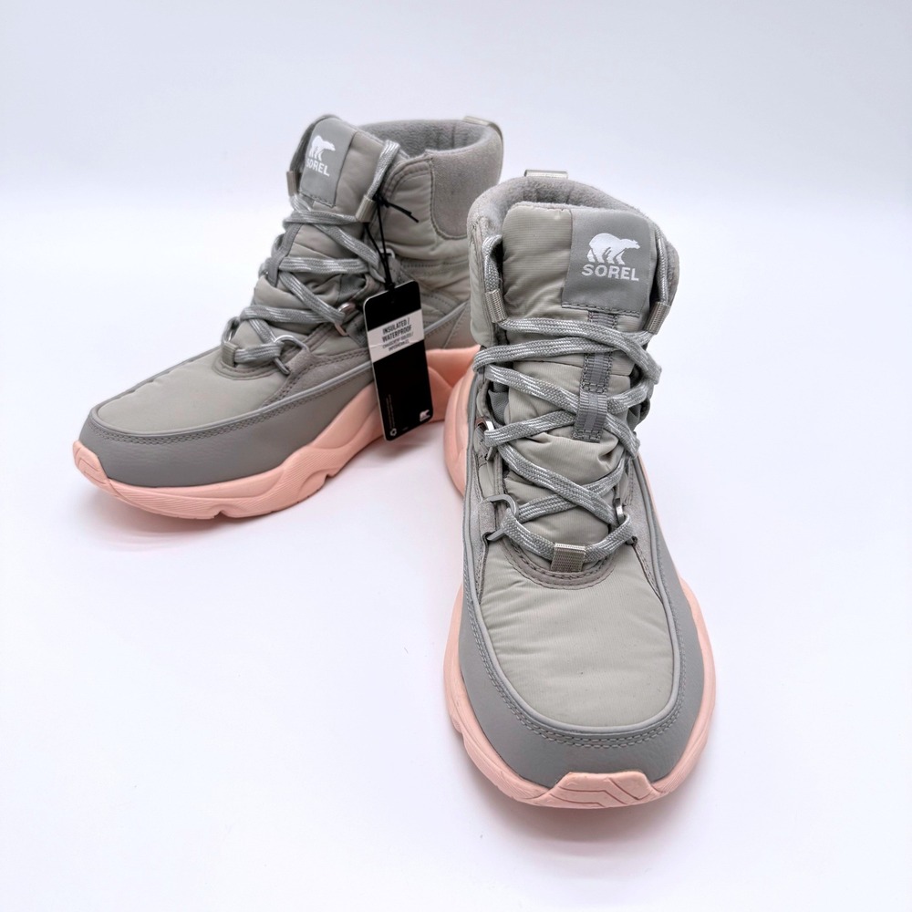 Sorel‎ Kinetic Impact NXT Waterproof Insulated Boots Grey Pink NL4993-081 Womens